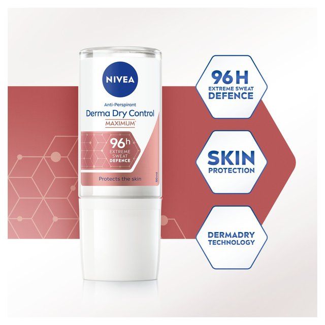 NIVEA Derma Control Maximum Protection Anti-Perspirant Deodorant Roll-on   50ml