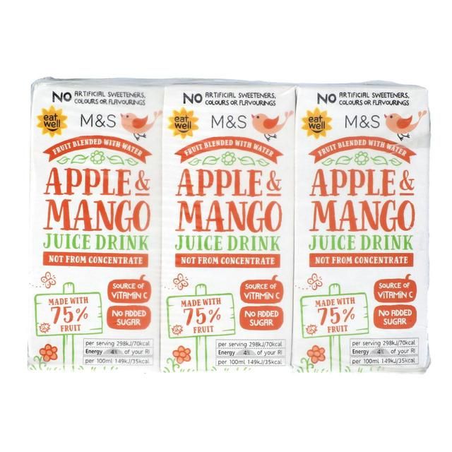 M&S Apple & Mango Juice Drink   3 x 200ml