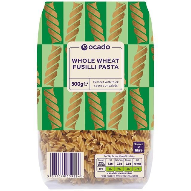 Ocado Whole Wheat Fusilli Pasta   500g GOODS M&S   