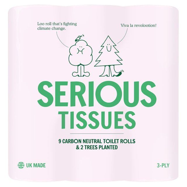 Serious Tissues Carbon Neutral Toilet Roll   9 per pack