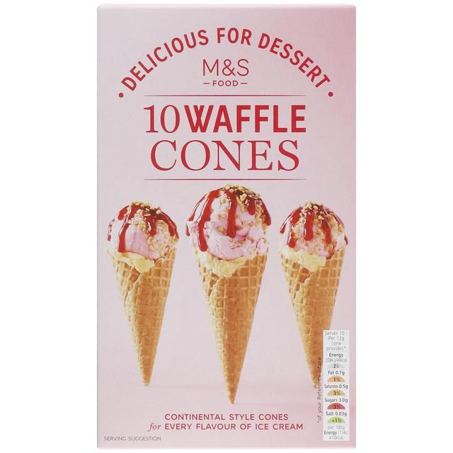 M&S 10 Waffle Cones   120g GOODS M&S   