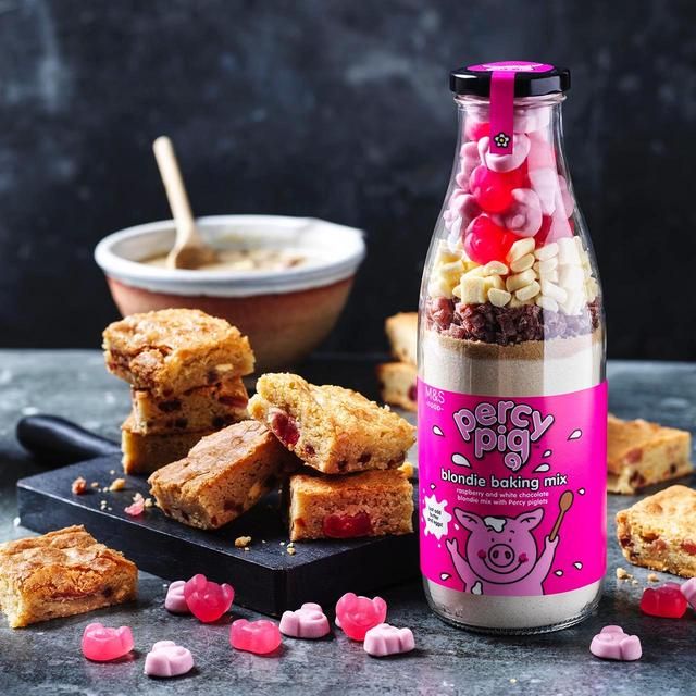 M&S Percy Pig Blondies Baking Bottle Mix   615g