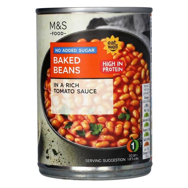 M&S No Added Sugar Baked Beans   390g GOODS M&S   