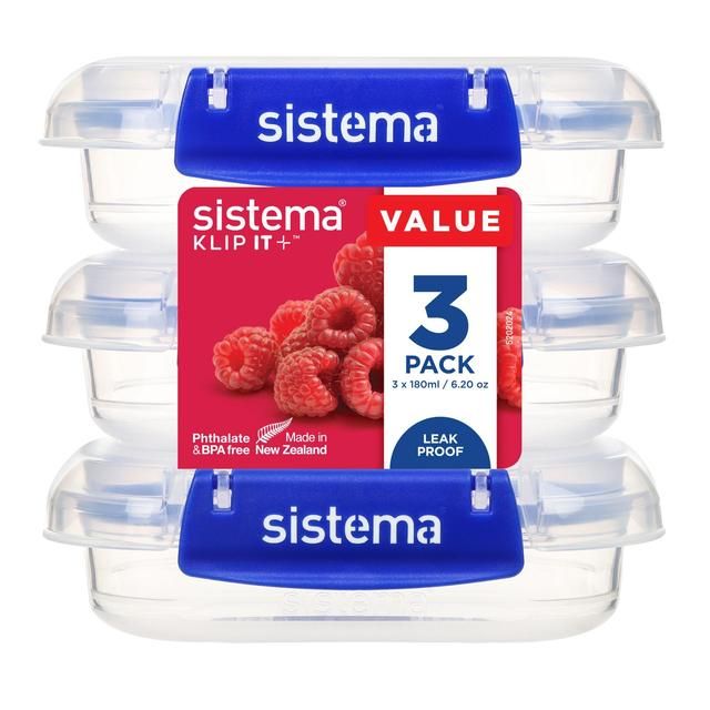 Sistema Klip It Plus 3 Pck Storage 180ml   3 per pack GOODS M&S   