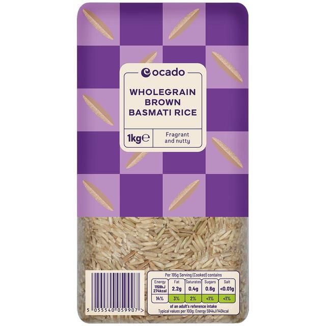 Ocado Wholegrain Brown Basmati Rice   1kg