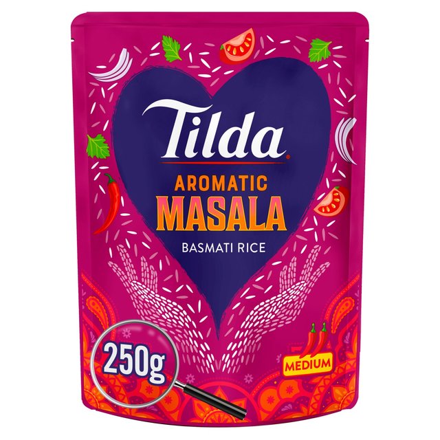 Tilda Microwave Masala Basmati Rice   250g GOODS M&S   