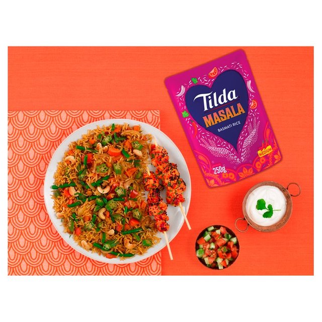 Tilda Microwave Masala Basmati Rice   250g GOODS M&S   