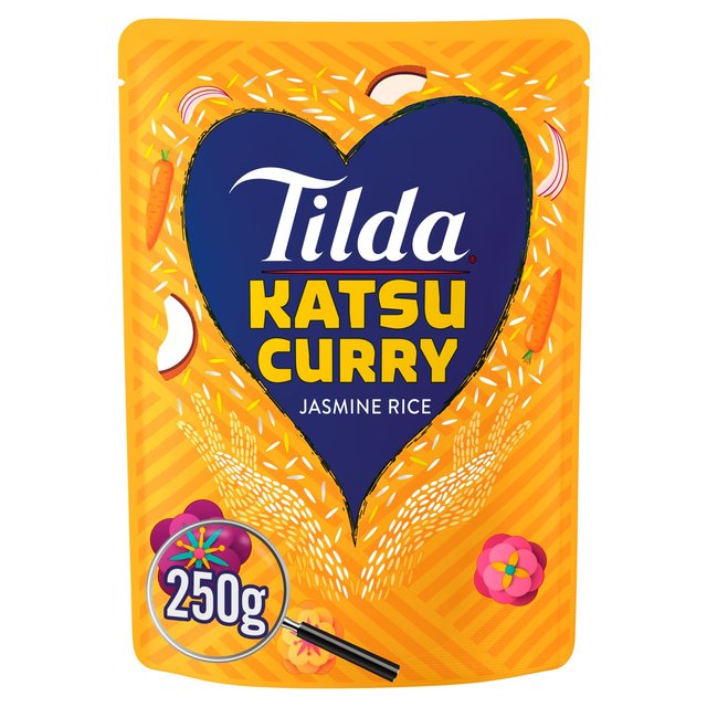 Tilda Microwave Katsu Curry Jasmine Rice   250g GOODS M&S   