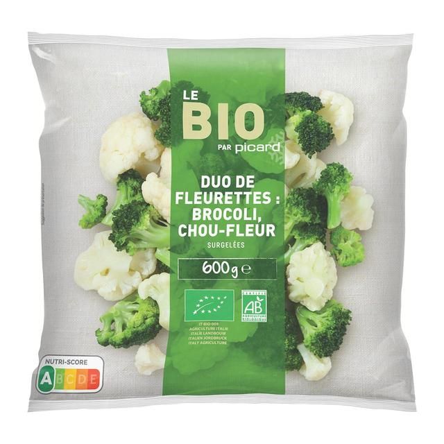 Picard Organic Broccoli and Cauliflower Florets   600g