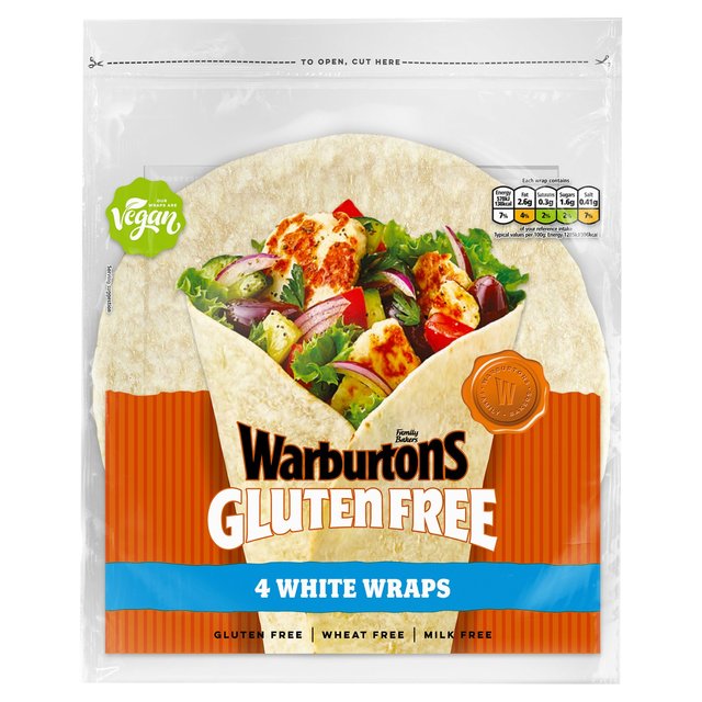 Warburtons Gluten Free 4 White Wraps   180g