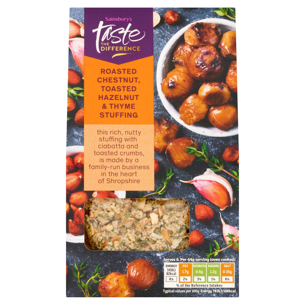 Sainsbury's Roasted Chestnut, Toasted Hazelnut & Thyme Stuffing Mix, Taste the Difference 110g