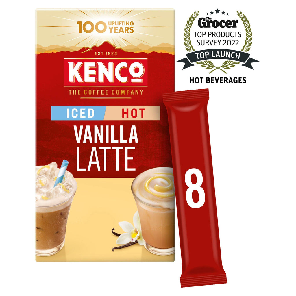 Kenco Iced Hot Vanilla Latte Sachets 8x20.3g