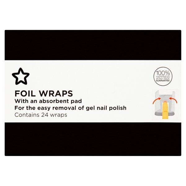 Superdrug Foil Nail Wraps Box of 24 Pack