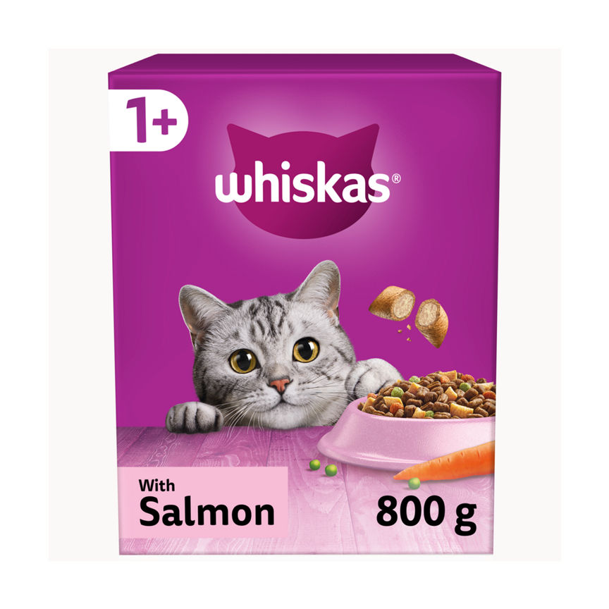 Whiskas 1+ Salmon Adult Dry Cat Food GOODS ASDA   