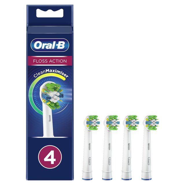 Oral-B FlossAction Toothbrush Heads   4 per pack