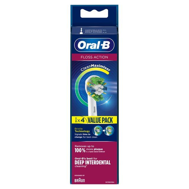 Oral-B FlossAction Toothbrush Heads   4 per pack GOODS M&S   