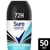 Sure Women Antiperspirant Deodorant Roll On Nonstop Invisible Aqua GOODS ASDA   