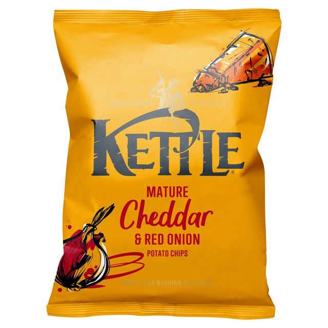 KETTLE Chips Mature Cheddar & Red Onion   130g