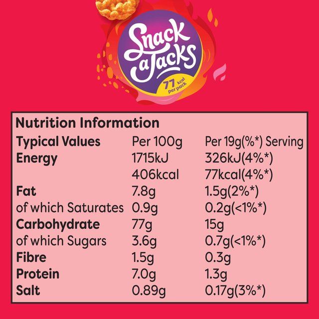 Snack a Jacks Sweet Chilli Multipack Rice Cakes   5 per pack