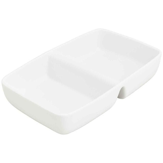 M&S Collection Ceramic Divided Vegetable Serving Dish White GOODS M&S   