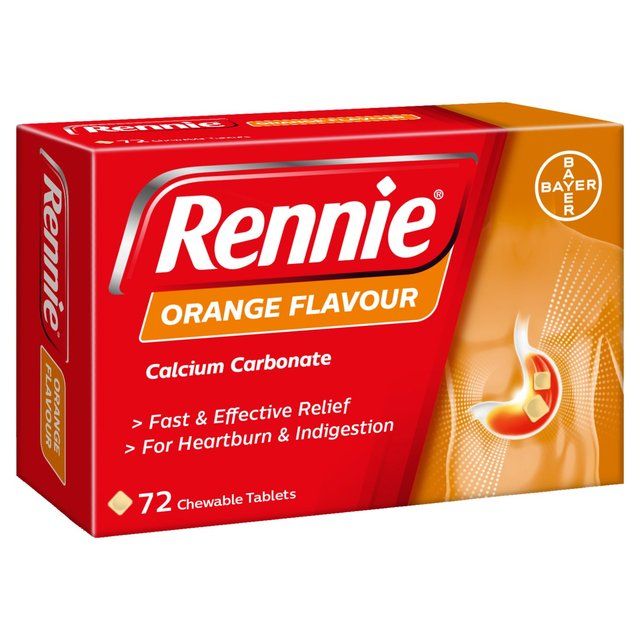 Rennie Orange Chewable Tablets   72 per pack