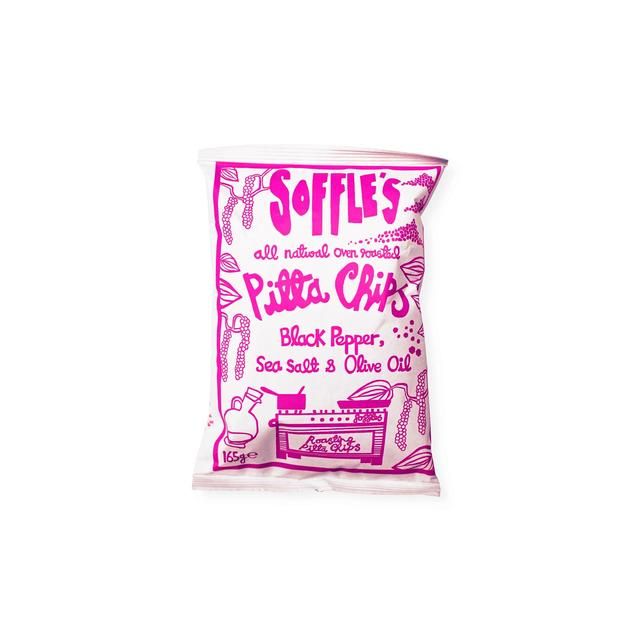 Soffle's Pitta Chips Black Pepper Sea Salt &amp; Olive Oil   165g