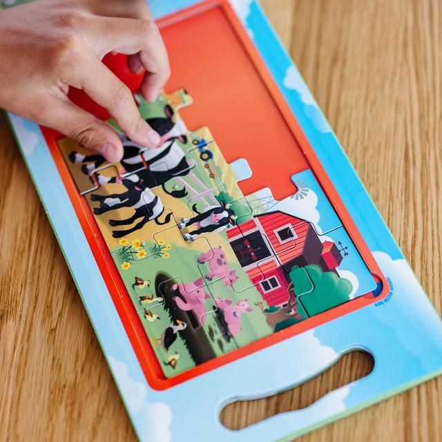 Melissa & Doug Take Along Magnetic Jigsaw Puzzles - On the Farm