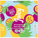 M&S Juicy Sparkling Pineapple & Passion Fruit Water   4 x 330ml GOODS M&S   