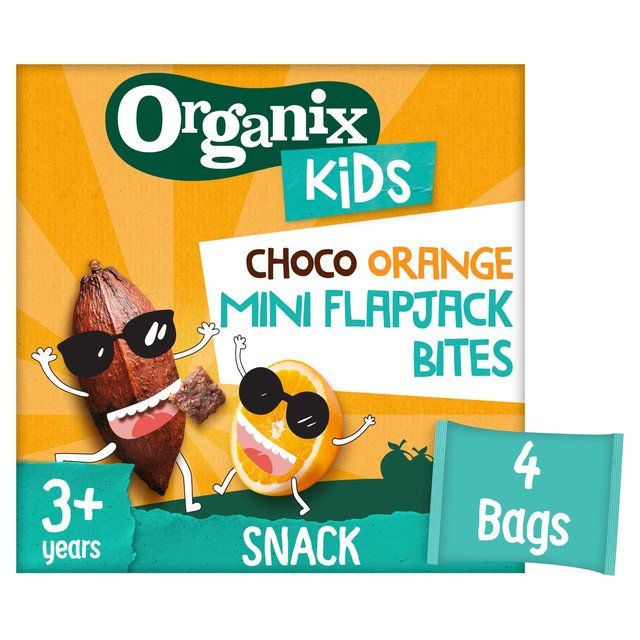 Organix KIDS Crazy Choco Orange Mini Organic Flapjack Bites   4 x 23g GOODS M&S   