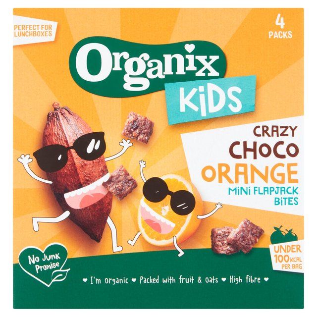 Organix KIDS Crazy Choco Orange Mini Organic Flapjack Bites   4 x 23g