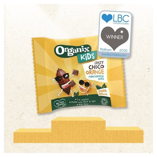 Organix KIDS Crazy Choco Orange Mini Organic Flapjack Bites   4 x 23g GOODS M&S   