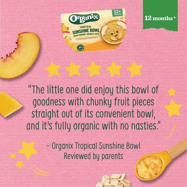 Organix Tropical Sunshine Bowl With Yoghurt Mango & Oats Toddler Food   120g GOODS M&S   