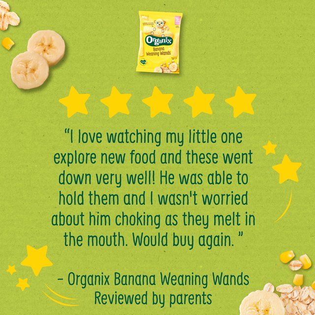 Organix Banana Weaning Wands Organic Baby Finger Finger Food 6 months+   25g GOODS M&S   