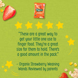 Organix Strawberry Weaning Wands Organic Baby 6 months+ snack   25g GOODS M&S   