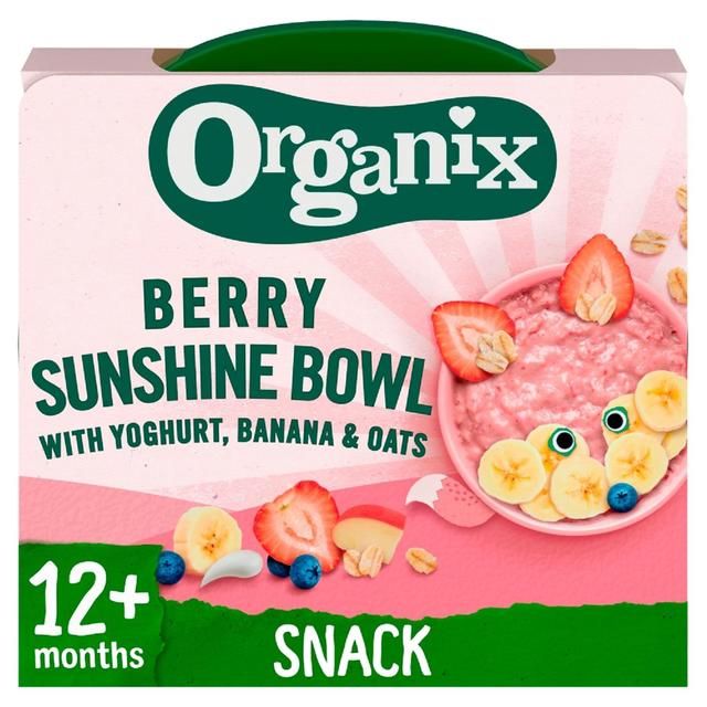 Organix Berry Sunshine Bowl With Yoghurt Banana & Oats Toddler Meal   120g