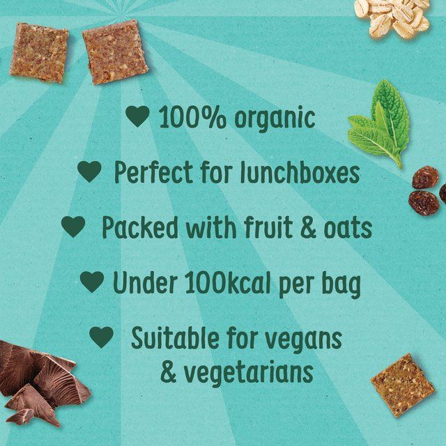 Organix KIDS Cool Choco Mint Mini Organic Flapjack Bites   4 x 23g GOODS M&S   