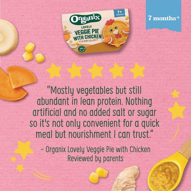 Organix Chicken & Vegetable Pie Baby Food 7 months   130g GOODS M&S   