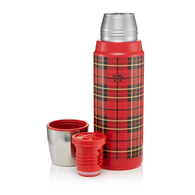 Thermos Retro Flask 470ml - Tartan Red