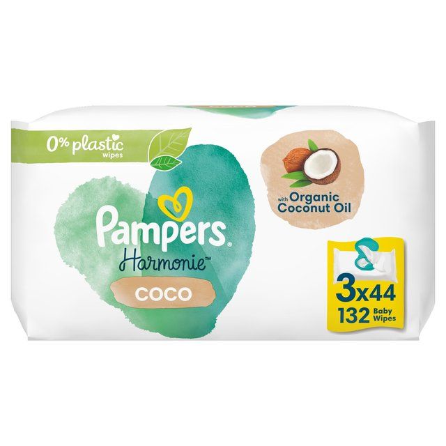 Pampers Harmonie Coco Plastic Free Wipes 3 Pack   132 per pack GOODS M&S   