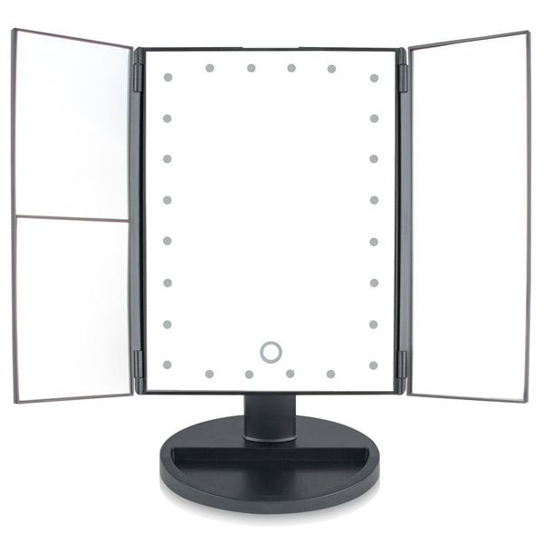 Rio 24 LED Touch Dimmable Makeup Magnification Mirror- Black GOODS Superdrug   