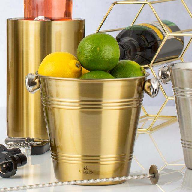 Viners Barware Gold Single Wall Ice Bucket GOODS M&S   