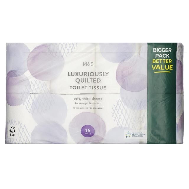 M&S Quilted Toilet Tissue   16 per pack