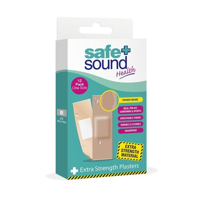 Safe & Sound Extra Strength Plasters   12 per pack