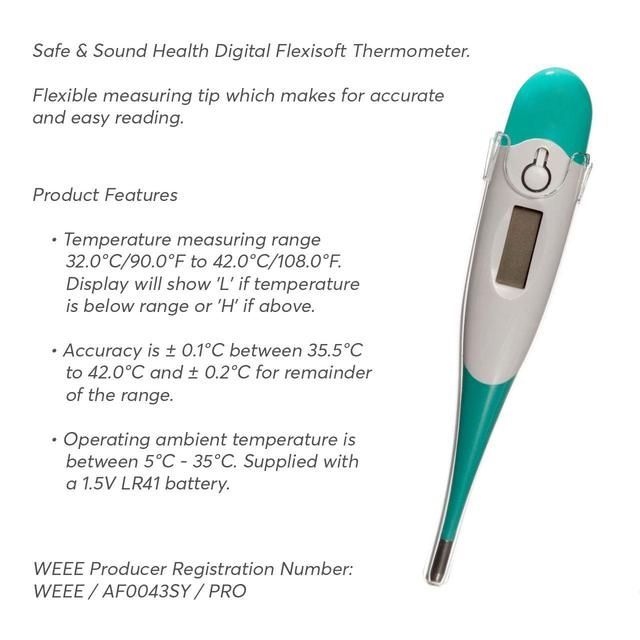 Safe & Sound Flexisoft Digital Thermometer GOODS M&S   