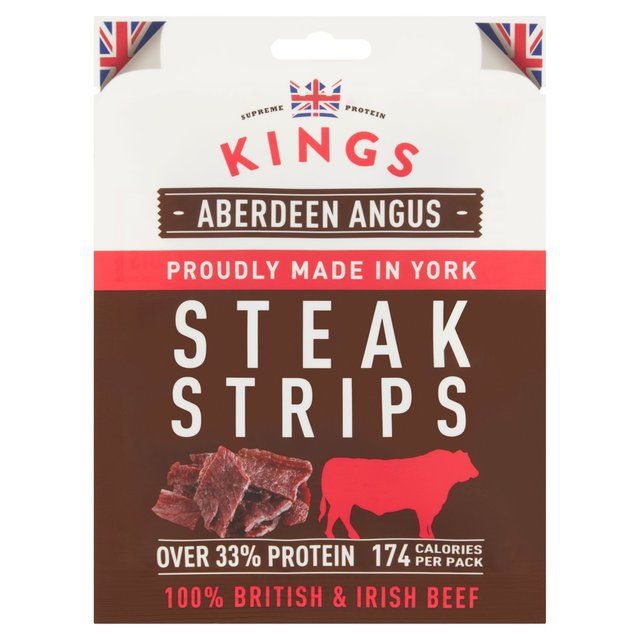 Kings Elite Snacks Aberdeen Angus Steak Strips   60g