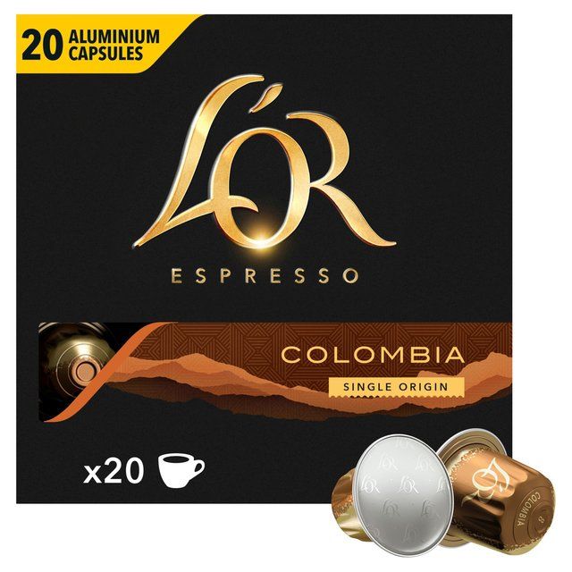 L'OR Colombia Coffee Pods x20 Intensity 8   20 per pack