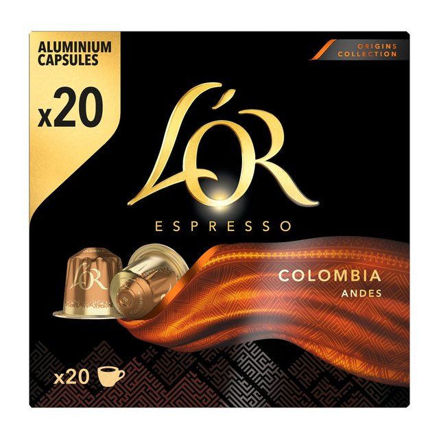 L'OR Colombia Coffee Pods x20 Intensity 8   20 per pack