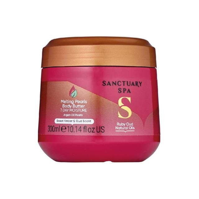 Sanctuary Spa Ruby Oud Natural Oils Melting Pearls Body Butter   300ml