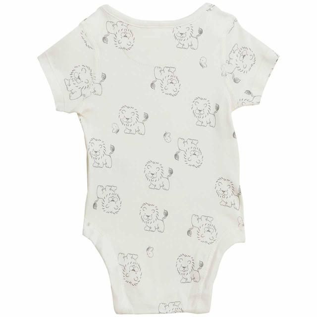 M&S 7pk Lion Bodysuits Newborn-3 Y Grey Mix GOODS M&S   