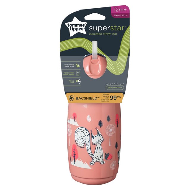 Tommee Tippee 1X Straw Cup 266ML Pink GOODS M&S   